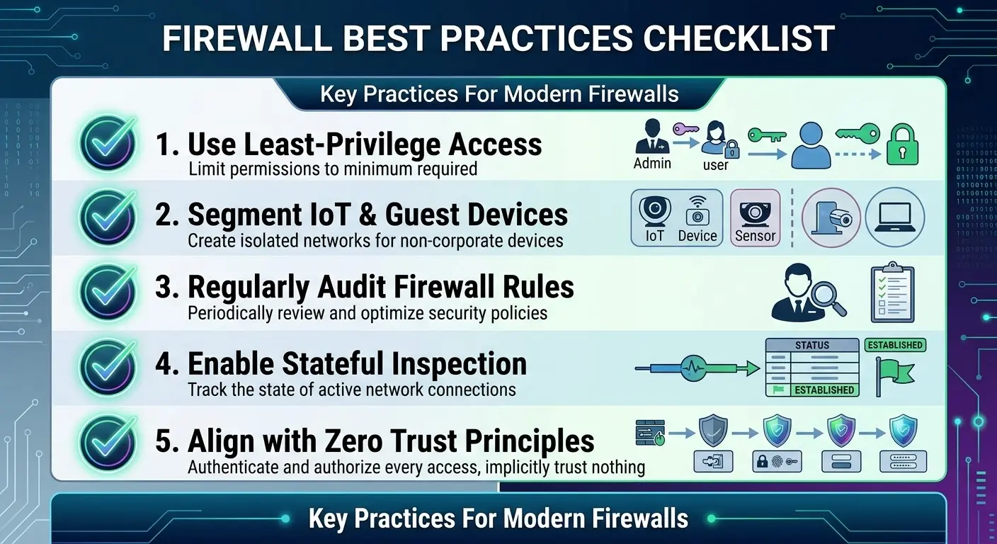 firewall and network segmentation best practices checklist